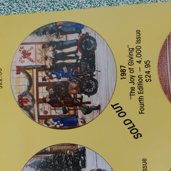 Vintage Harley-Davidson 1987 Christmas Decorative Ceramic Collectors Plate - Picture 9 of 14